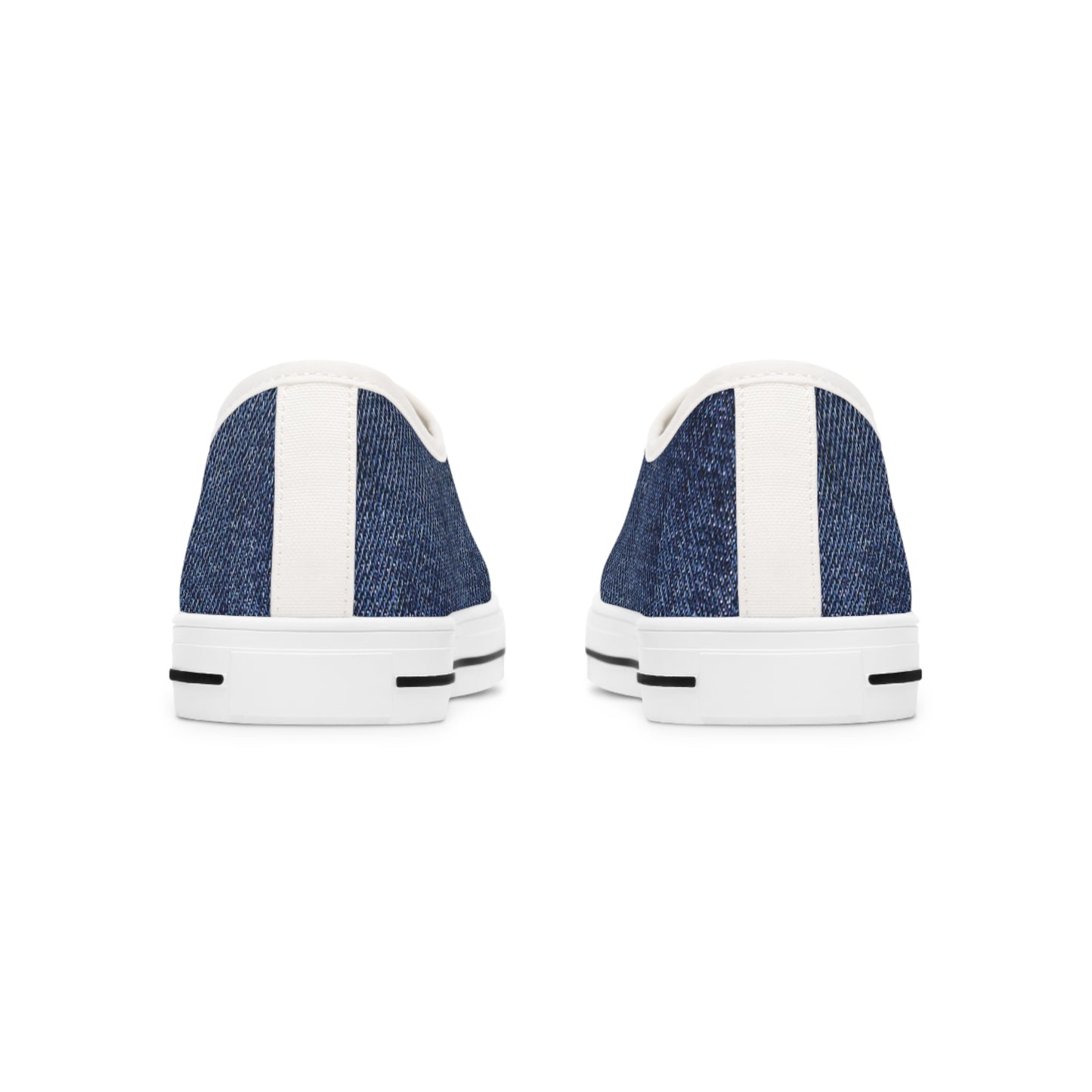 Blue Denim Style Women's Low Top Sneakers