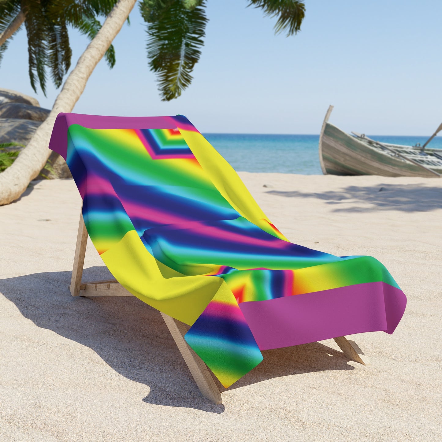 Rainbow Point Beach Towel