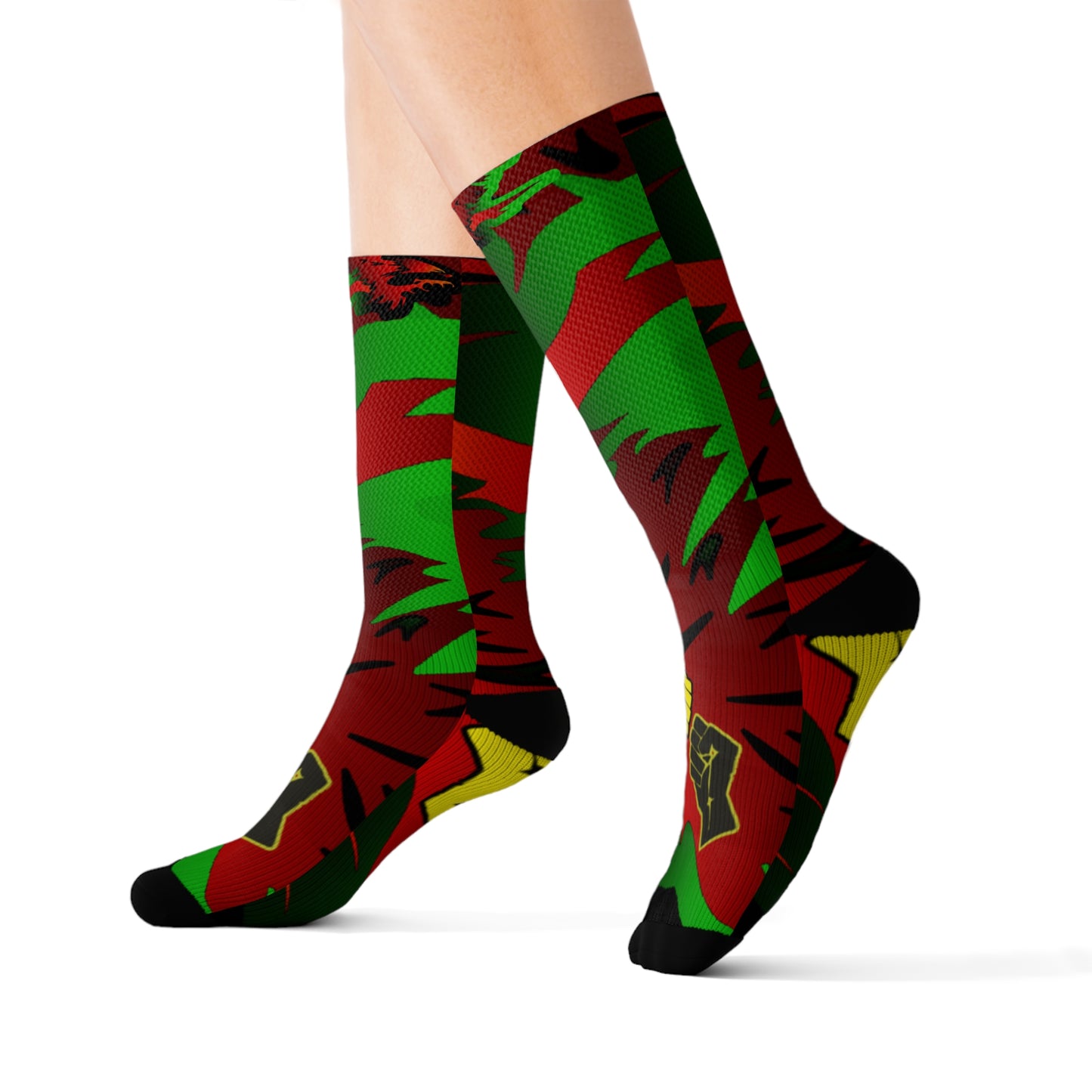 Afro Fire Bird     Sublimation Socks