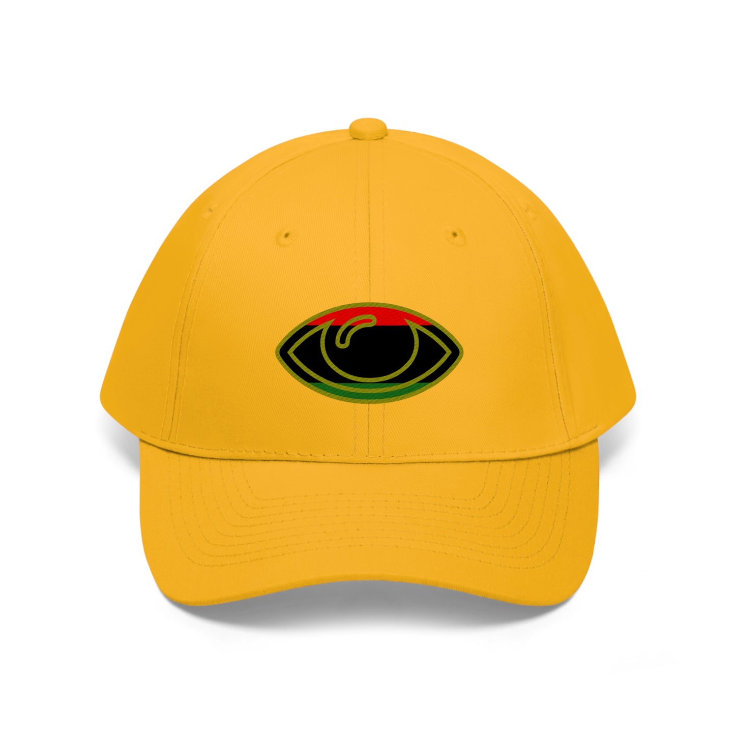 Pan African Flag Eye   (EMBROIDERED )  Unisex Twill Hat