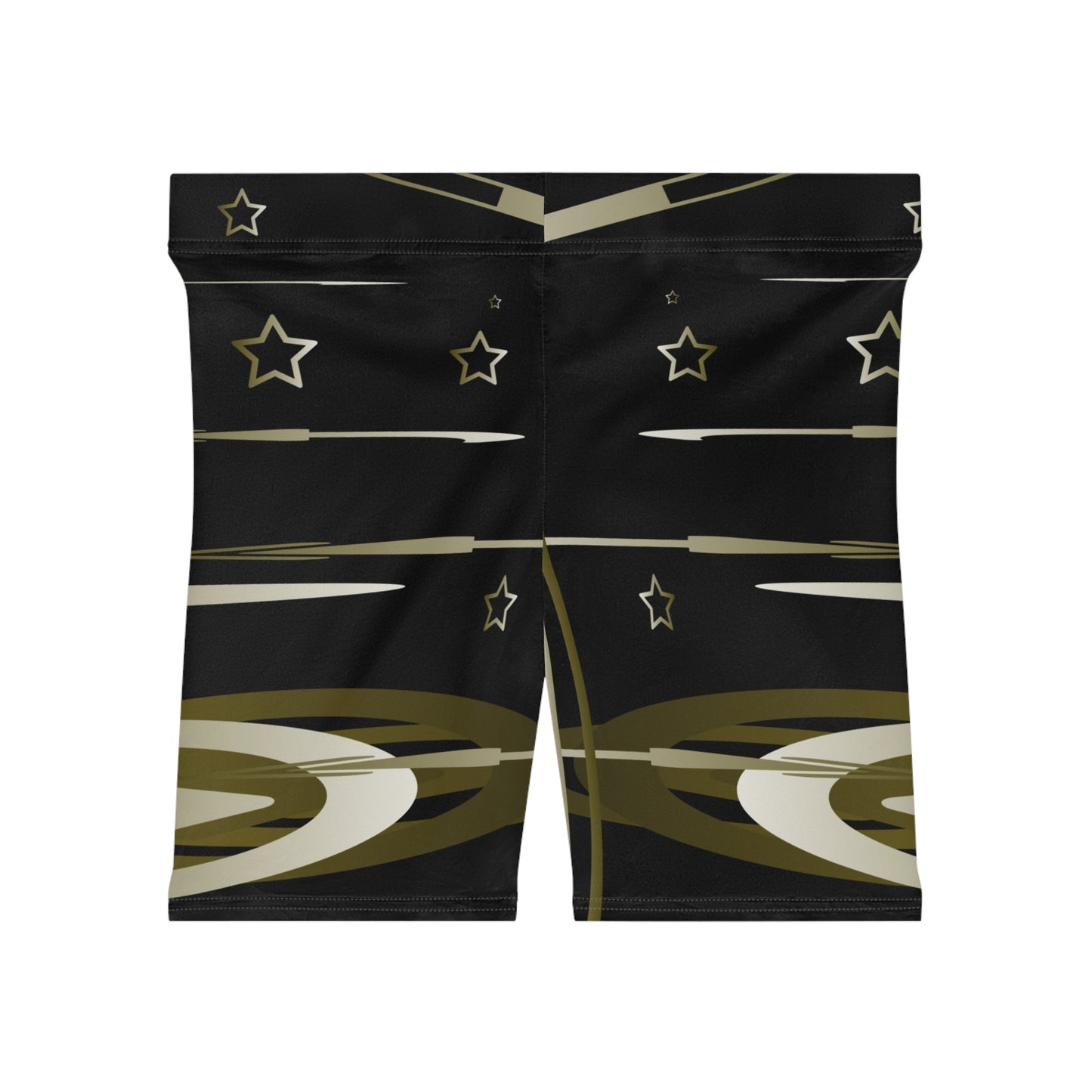 Gold Stars Women's Biker Shorts (AOP)