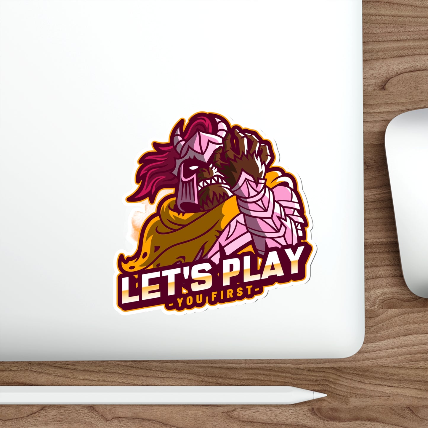 Lets Play -Pink Die-Cut Stickers