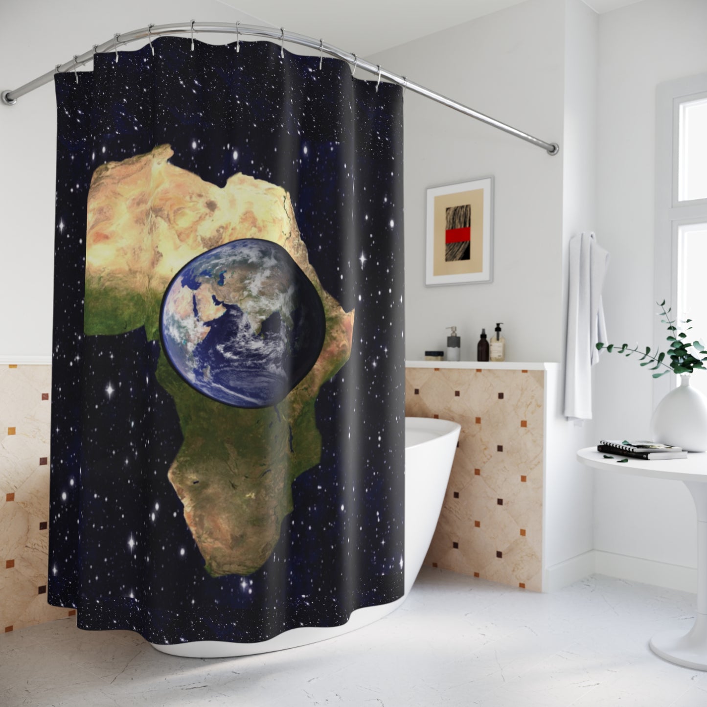 Earth In Africa Polyester Shower Curtain