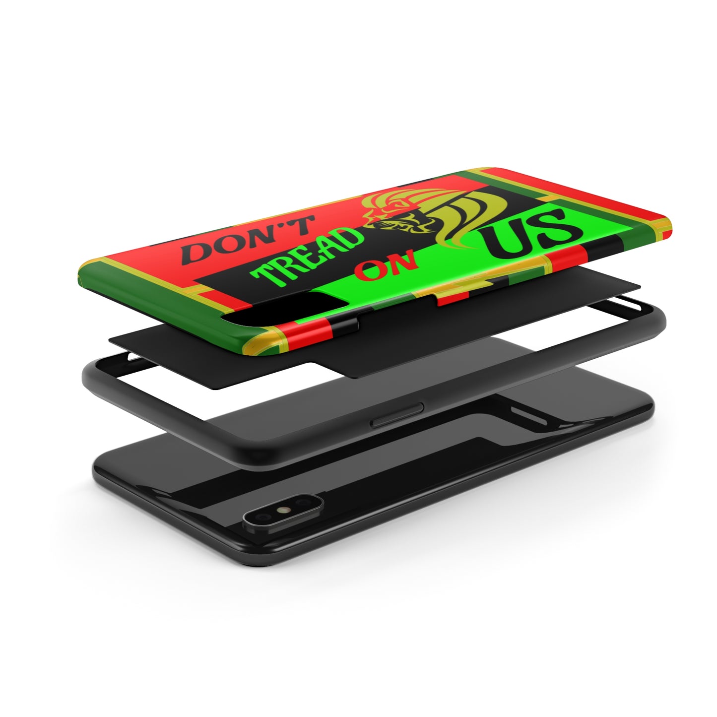 "Don't Tread On Us" African Diaspora Flag Tough Phone Cases, Case-Mate