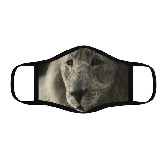 Lion's Face Fitted Polyester Face Mask