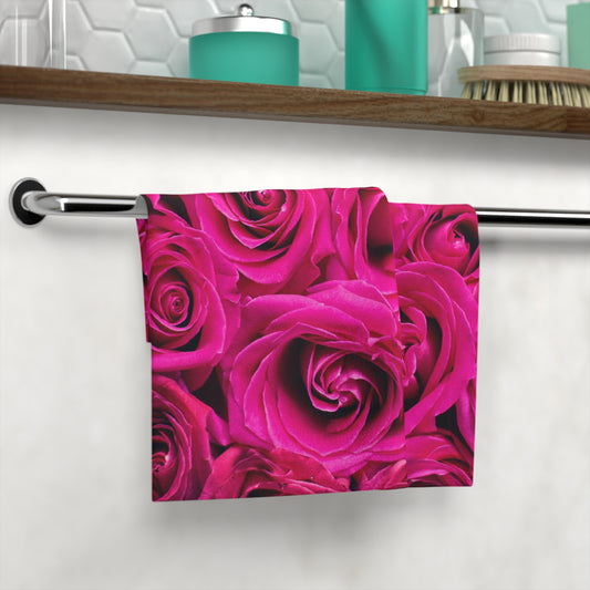 Pink-Roses Face Towel