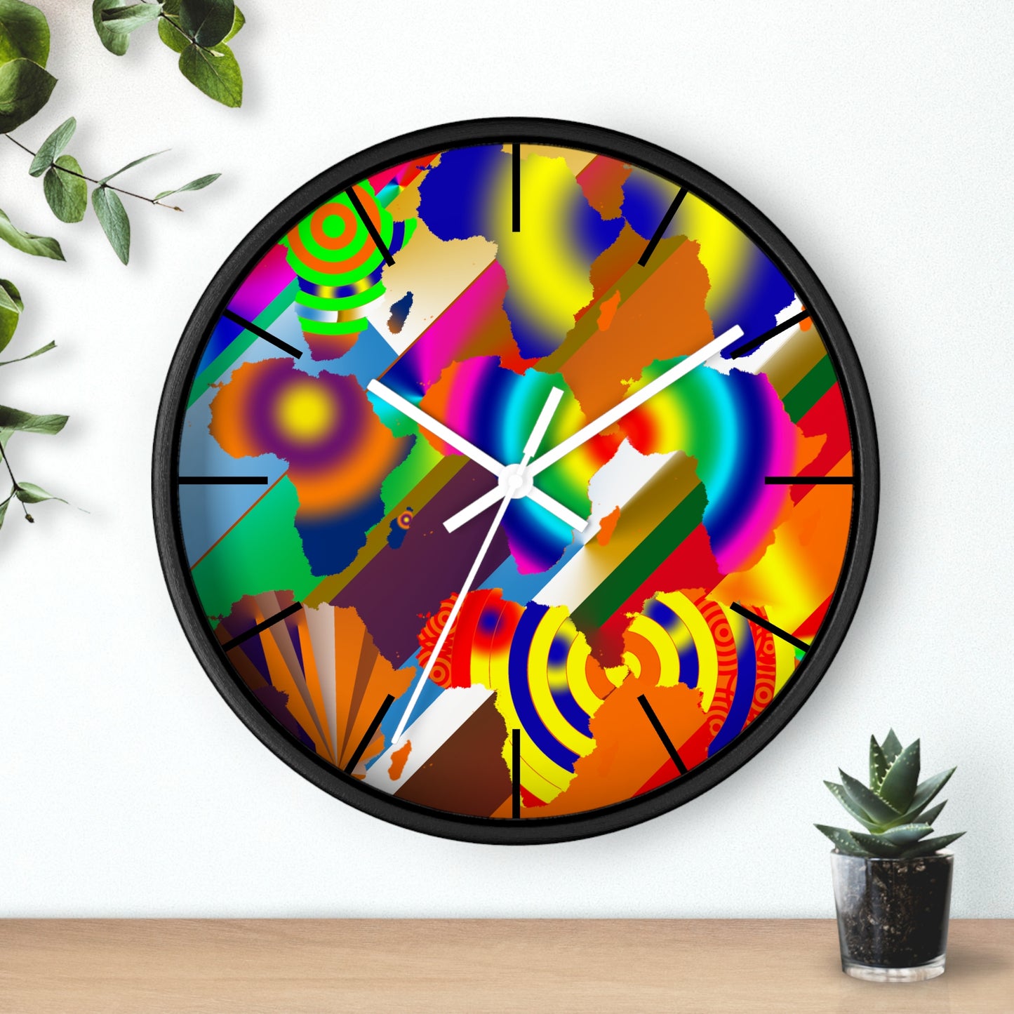 9 Africa's Collage Wall clock