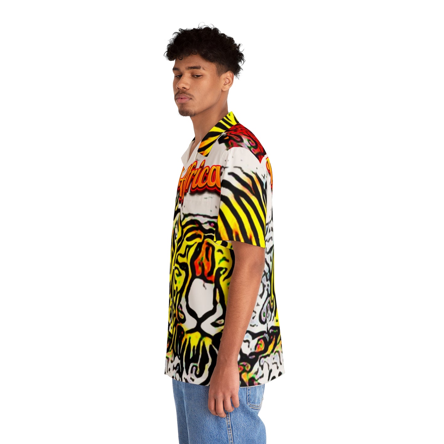 Tiger I love Africa  Men's Hawaiian Shirt