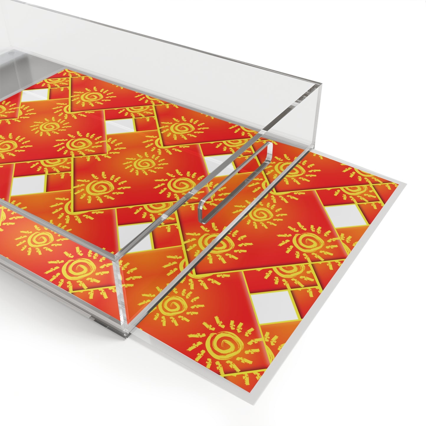 Sun Shine Acrylic Serving Tray (white)