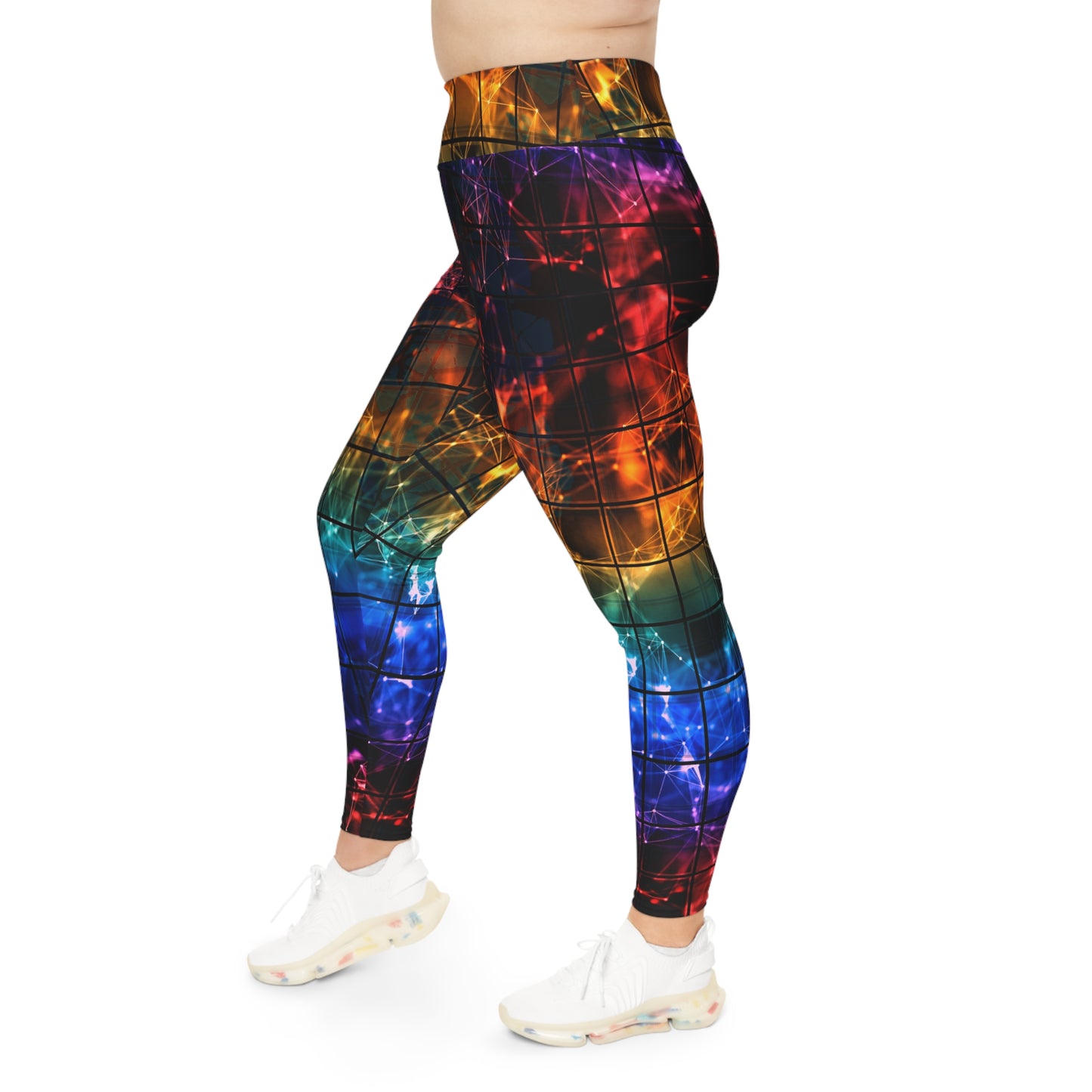 Techno-colors m Plus Size Leggings