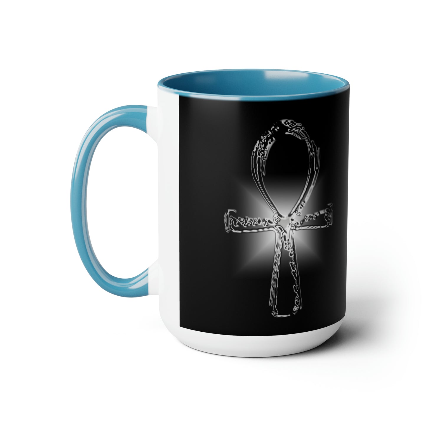 Glass ANKH Two-Tone Coffee Mugs, 15oz