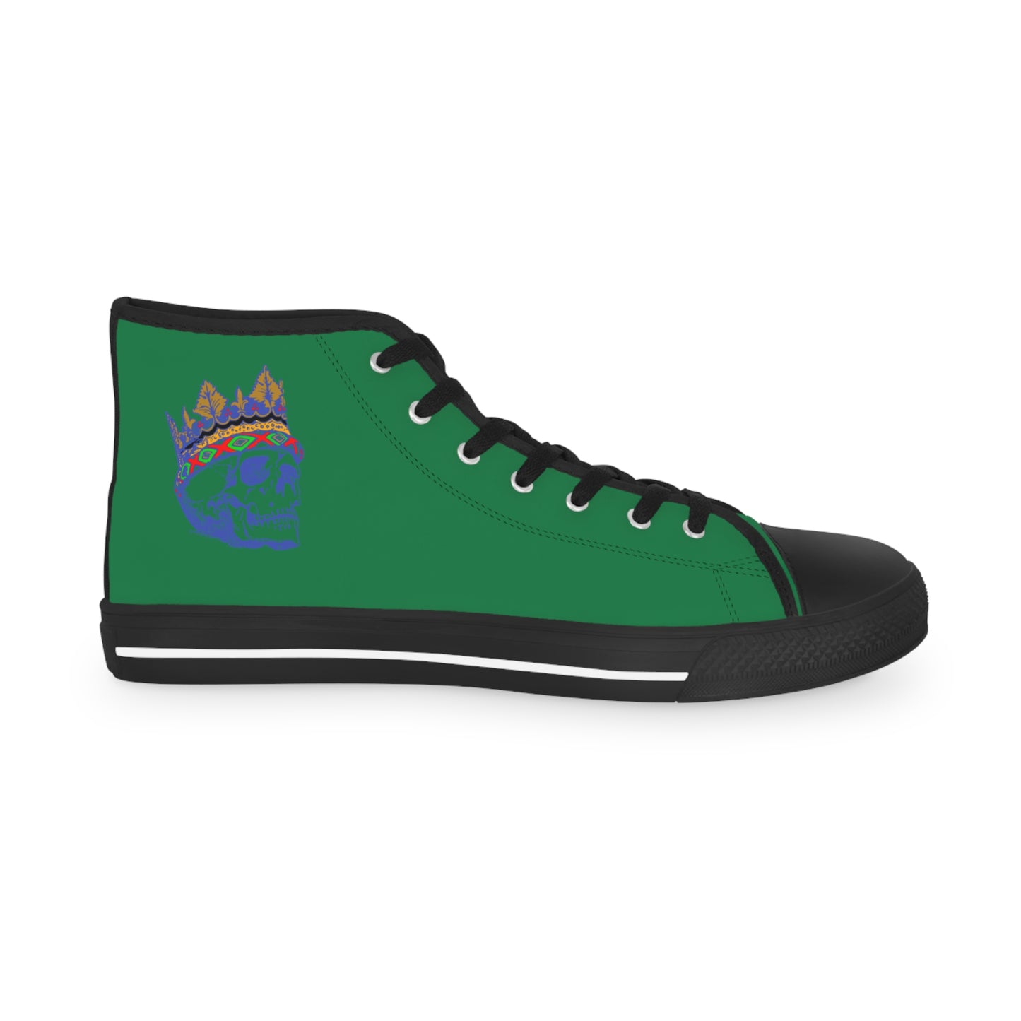 KING  SKULL On Green Men's High Top Sneakers