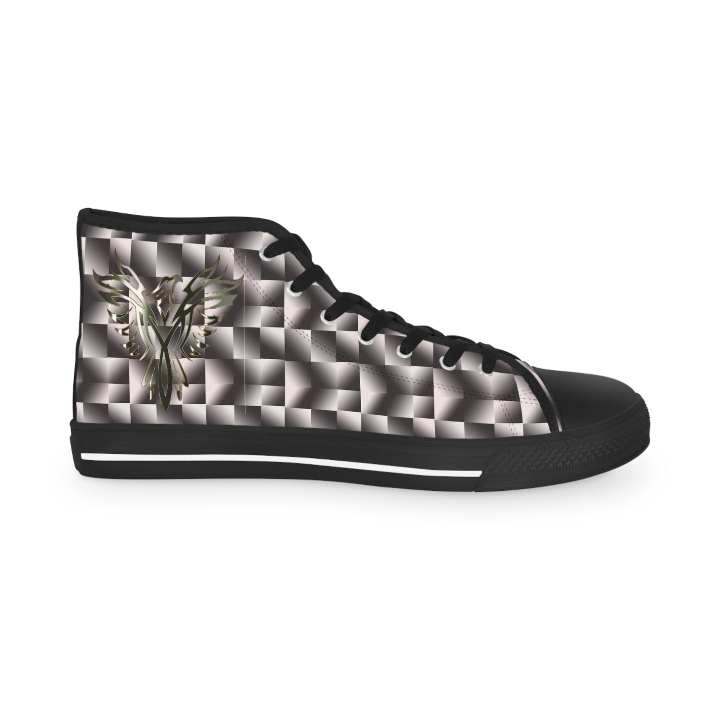 Silver Phoenix Men's High Top Sneakers