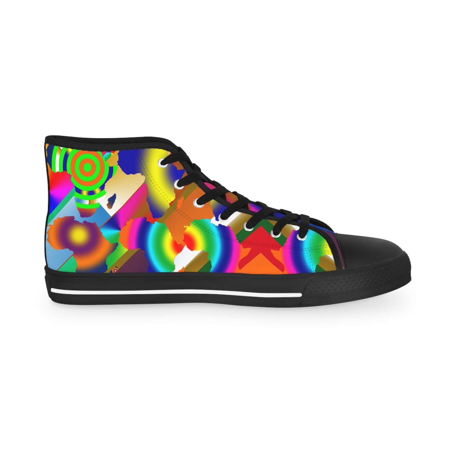 9 Africas Collage Men's High Top Sneakers