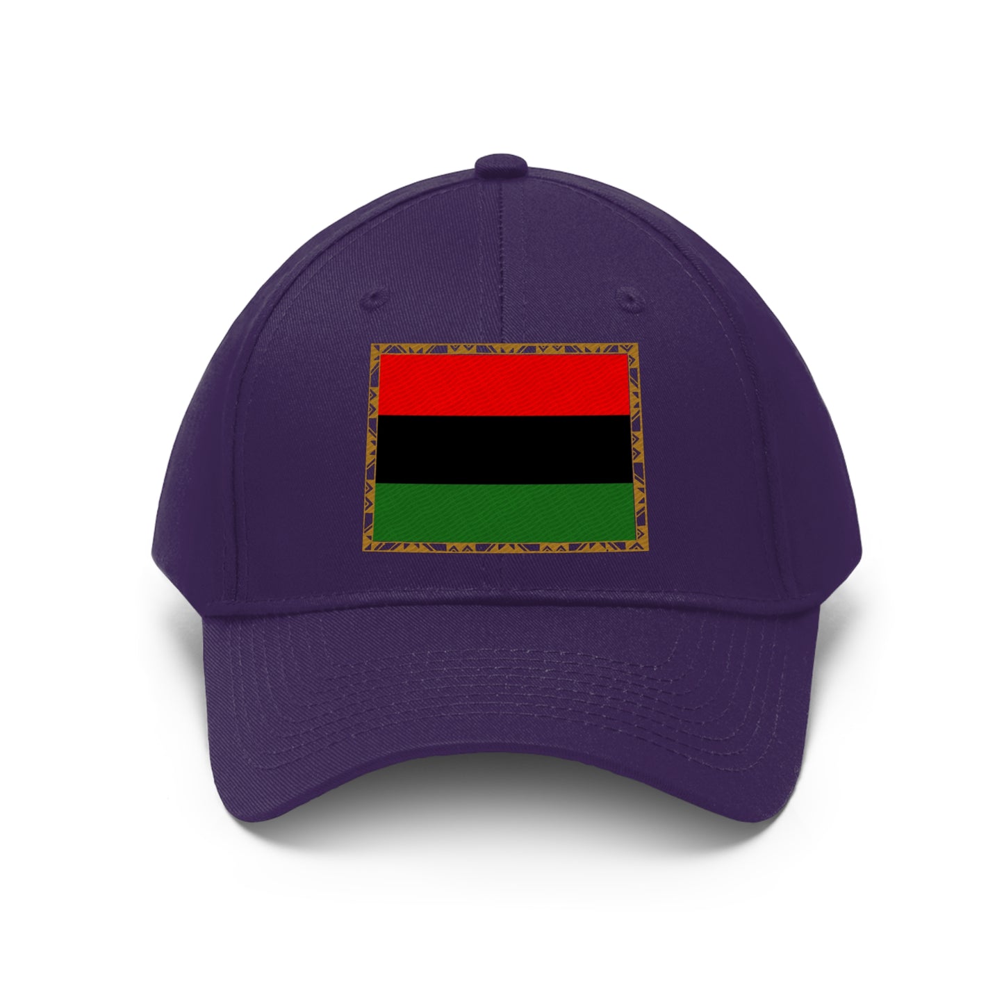 African Diaspora Flag in Gold (EMBROIDERED ) Unisex Twill Hat