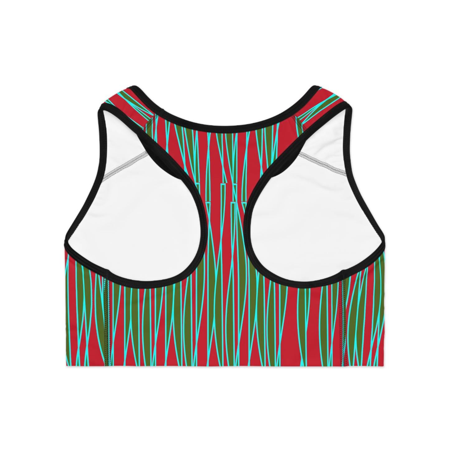 Light Ribbons  ( Red )  Sports Bra (AOP)