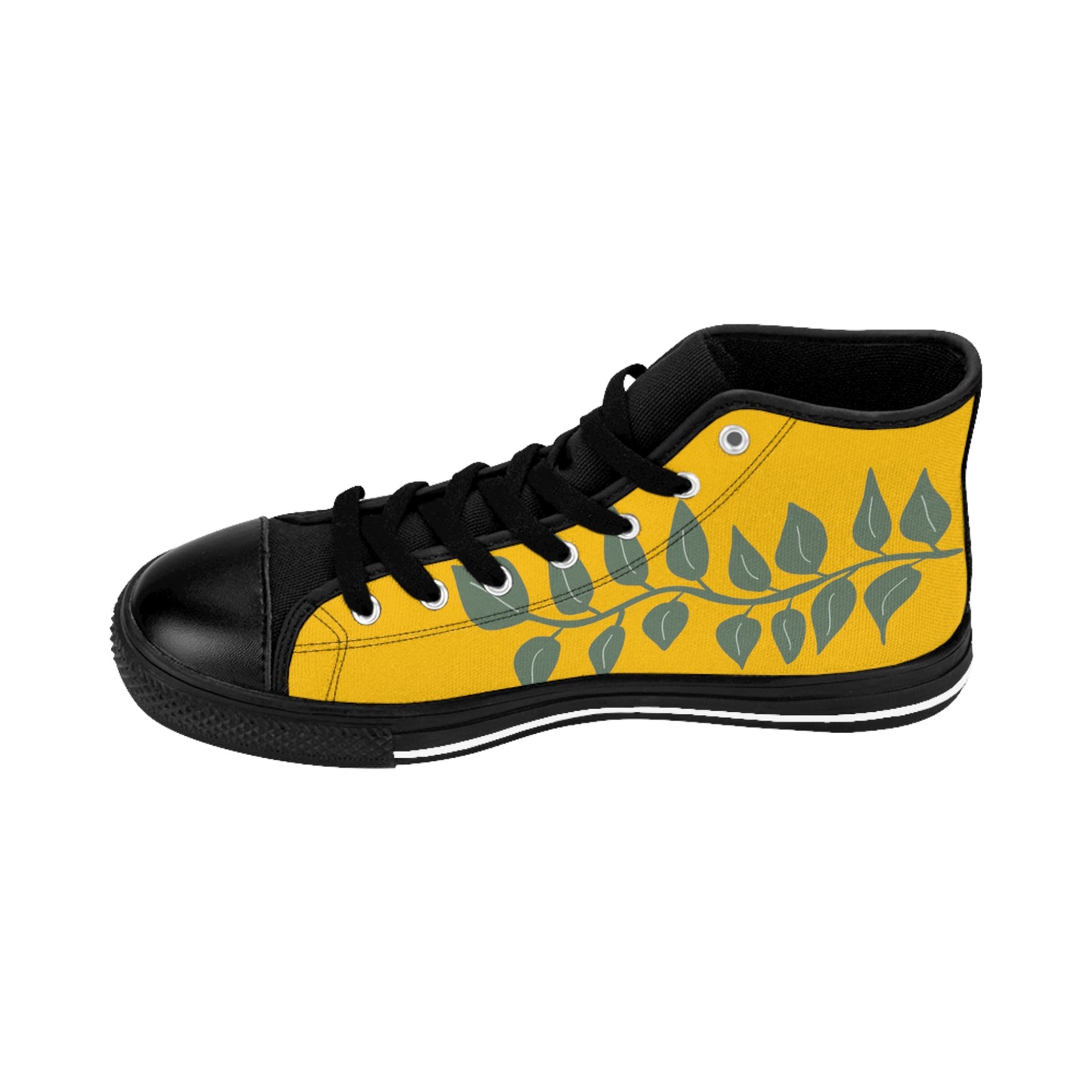 QUEEN SKULL On Mustard  Women's Classic Sneakers