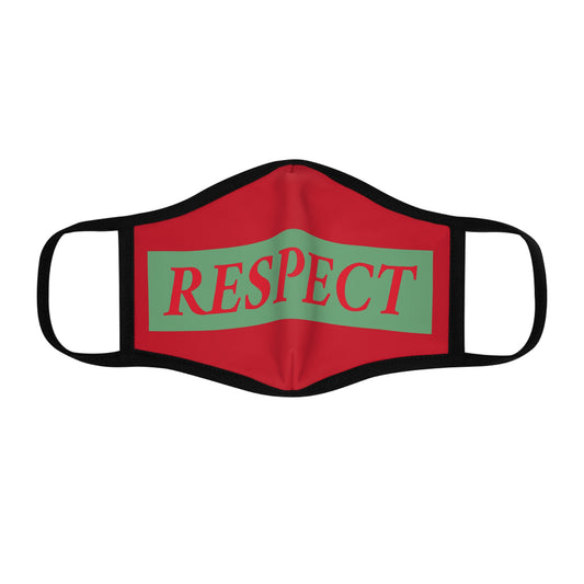 Respect On Red Fitted Polyester Face Mask