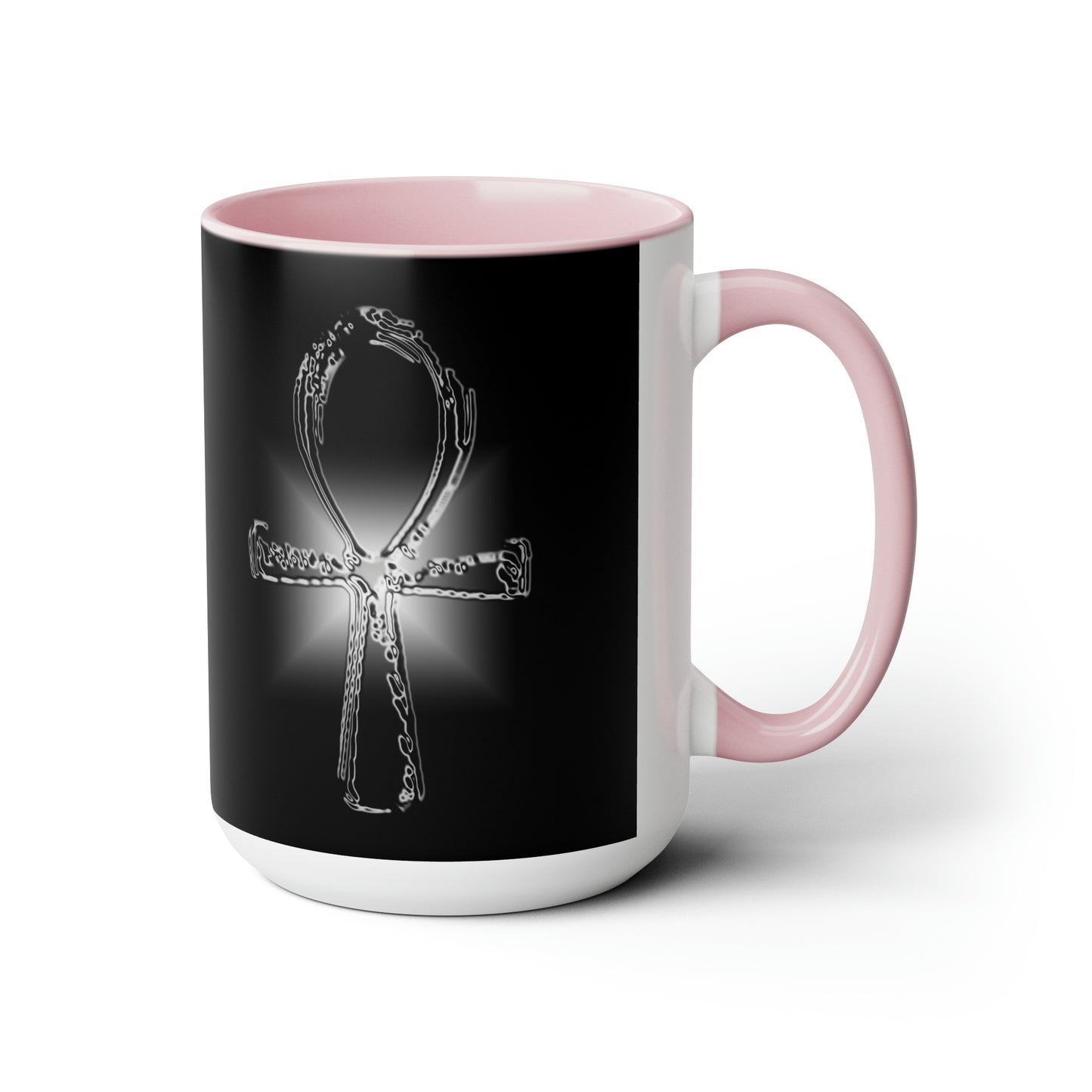 Glass ANKH Two-Tone Coffee Mugs, 15oz