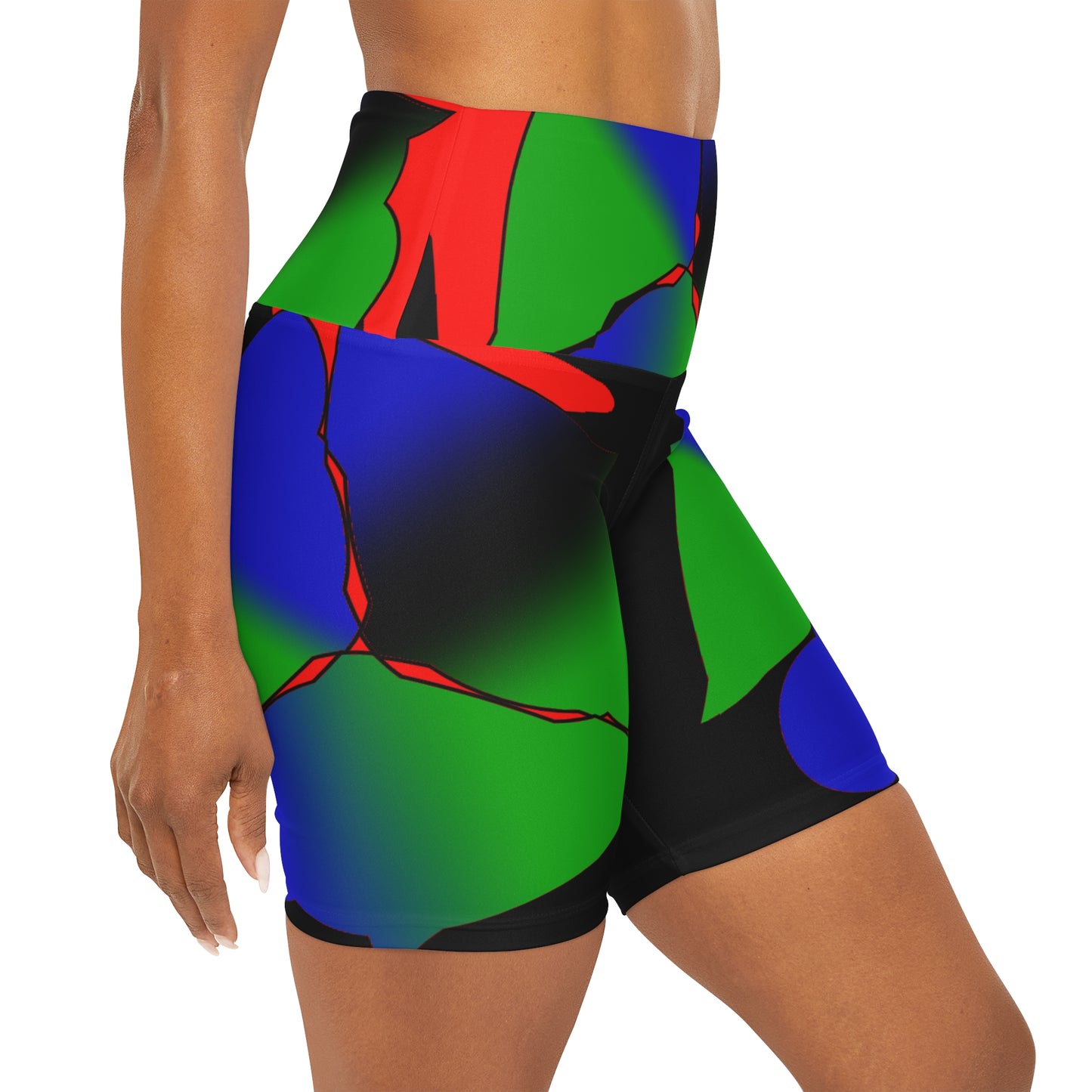 triskelion High Waisted Yoga Shorts (AOP)