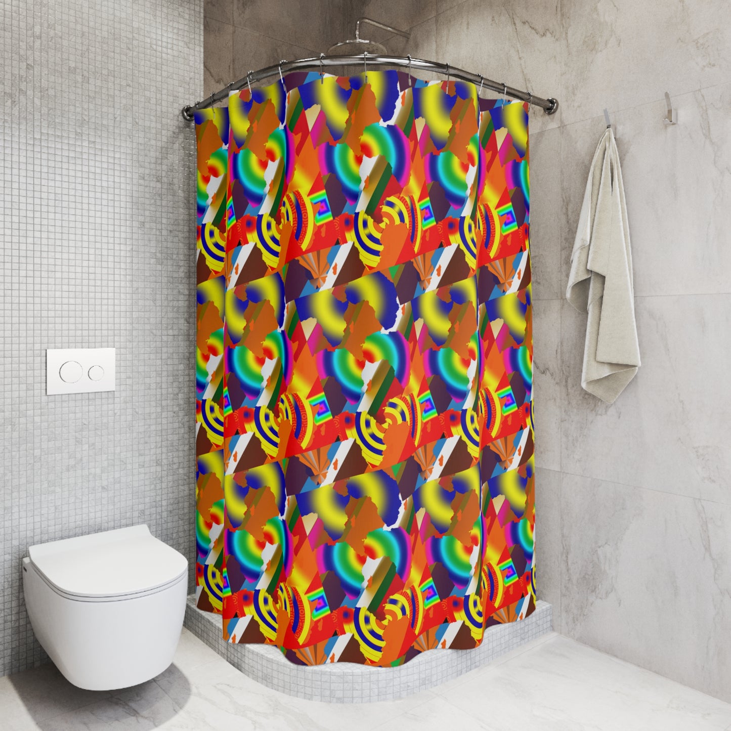 9 Africa's Collog Polyester Shower Curtain