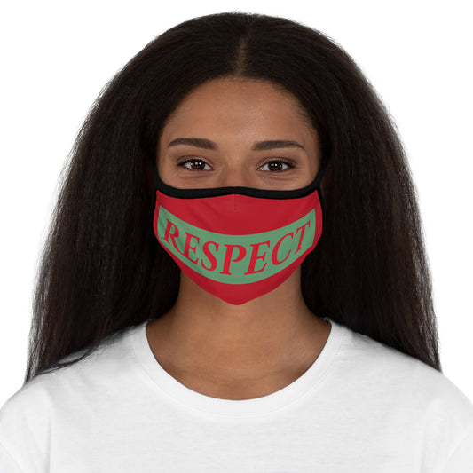 Respect On Red Fitted Polyester Face Mask