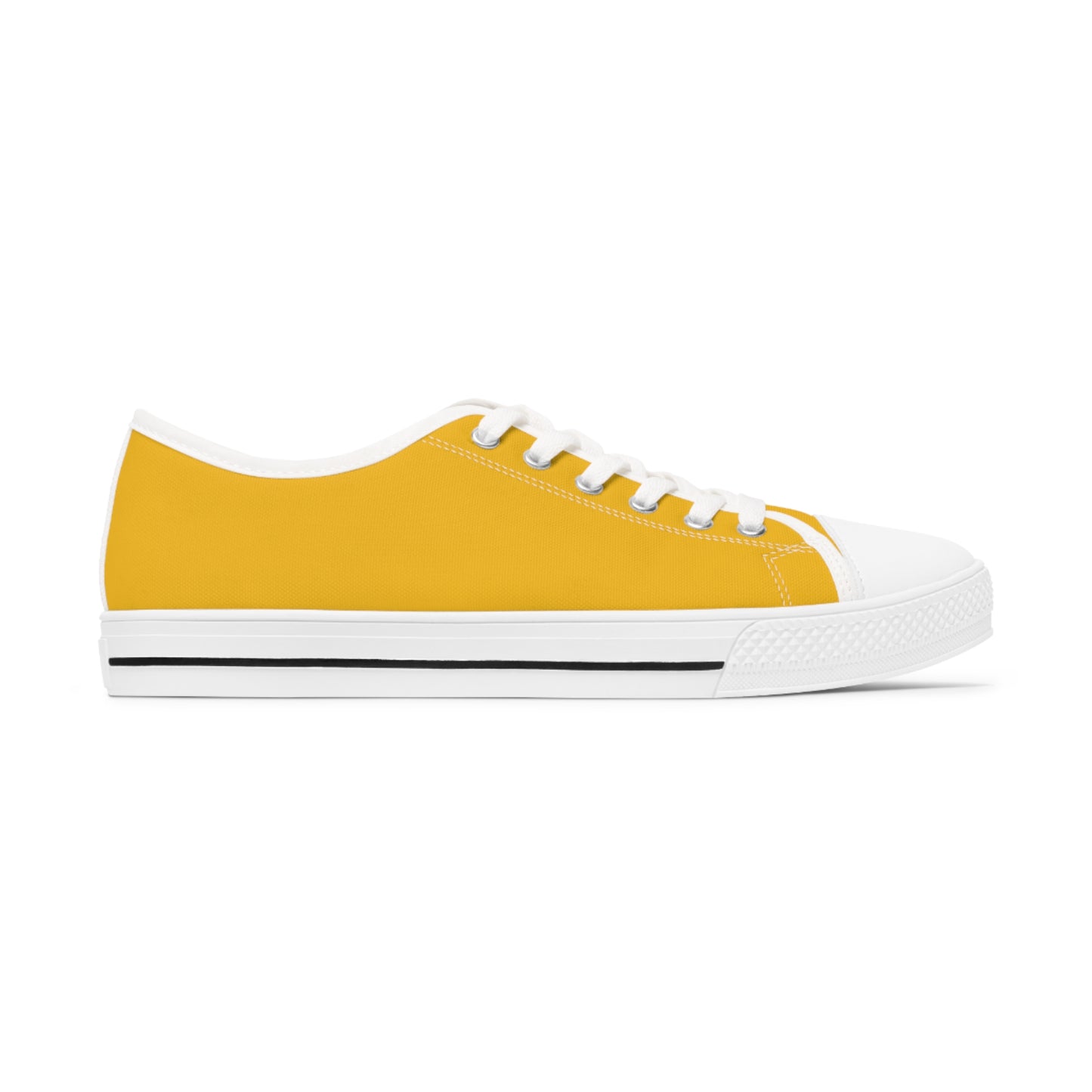 Queen Skull on Mustard    Women's Low Top Sneakers