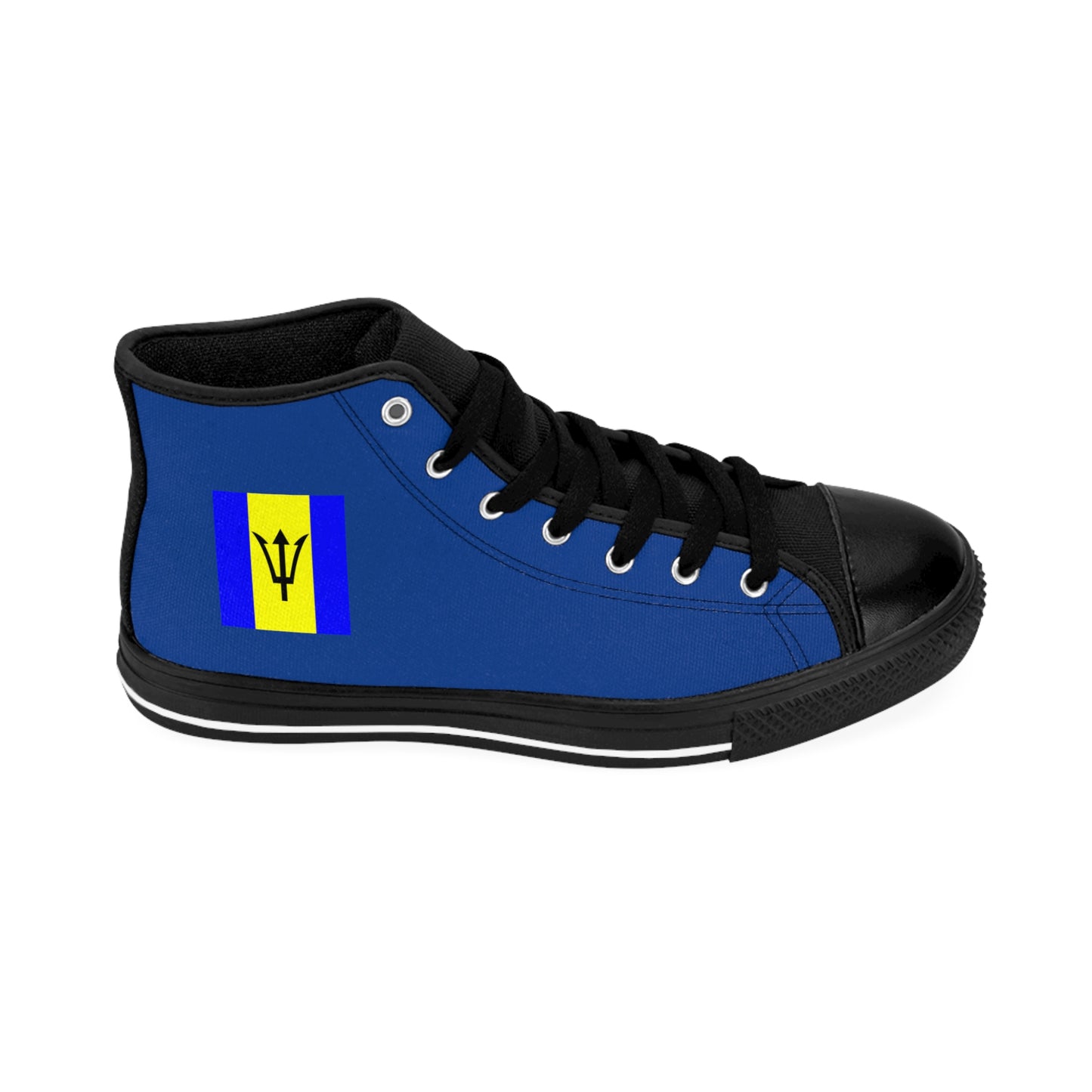 Barbados On  Blue Women's Classic Sneakers