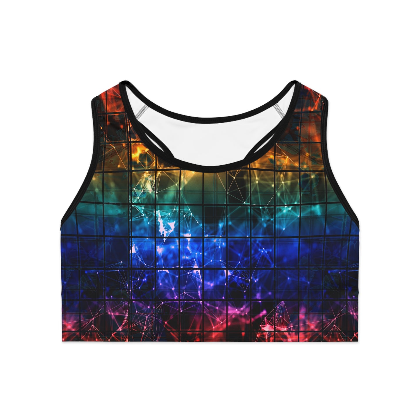 Techno - Colo Sports Bra (AOP)