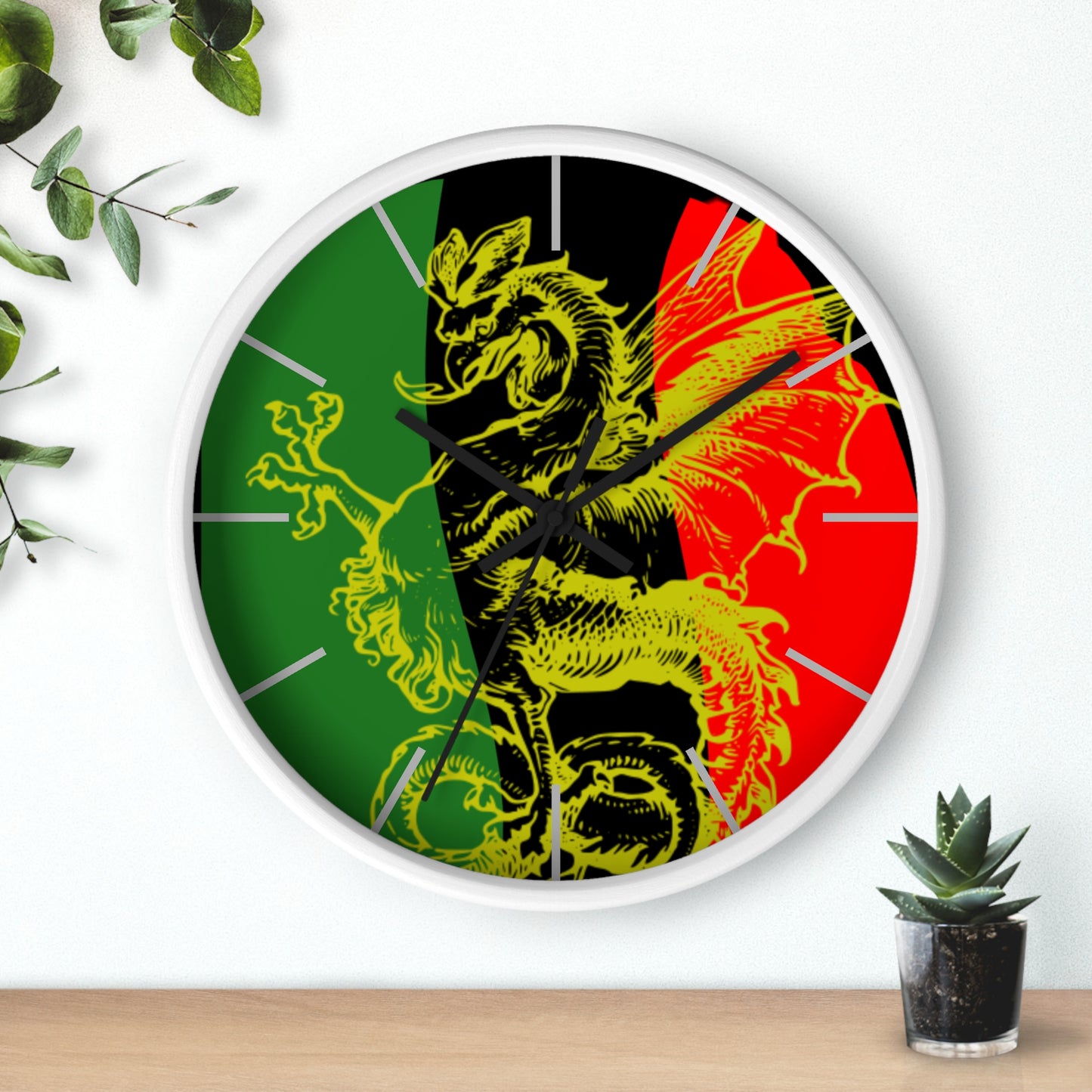 Pan African Flag Griffith Wall clock