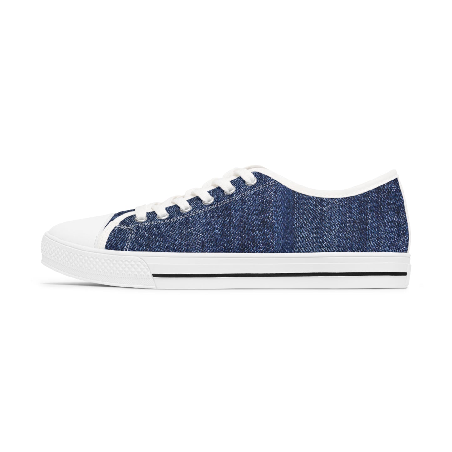 Blue Denim Style Women's Low Top Sneakers