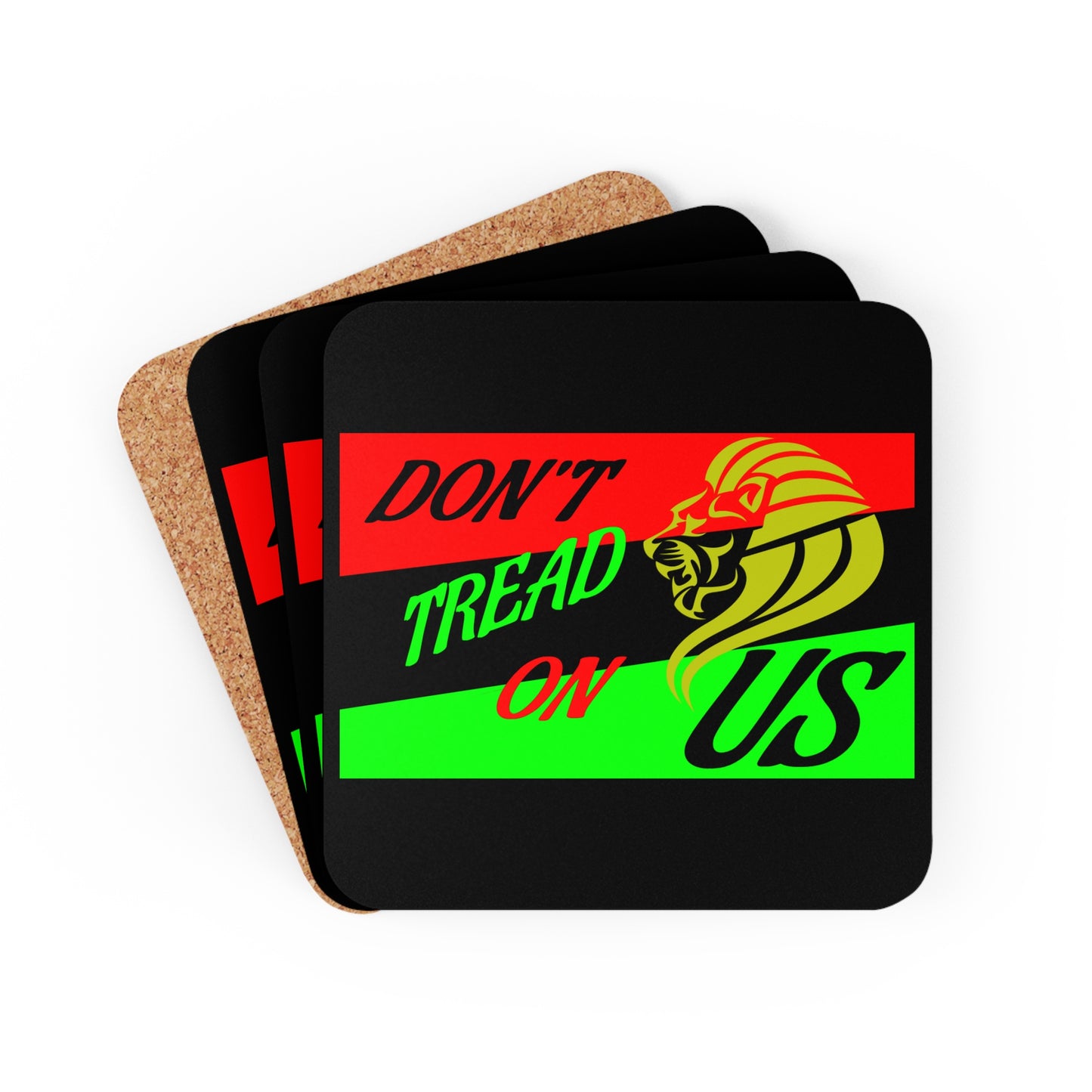 Don't Tread On US Corkwood Coaster Set