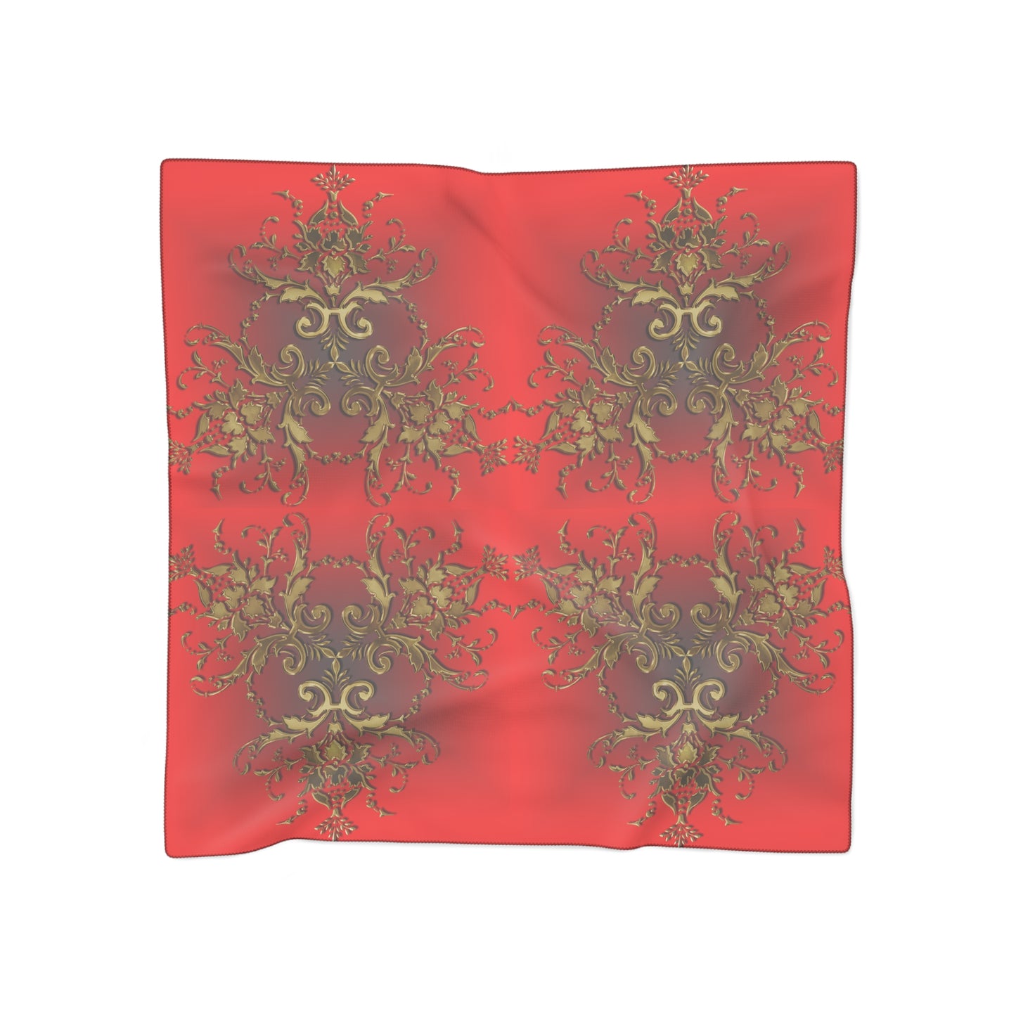 Golden Leaves Poly Scarf