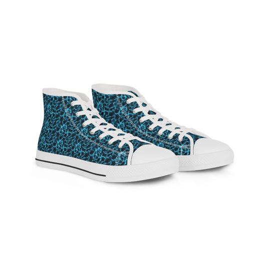 Electric Blue Men's High Top Sneakers