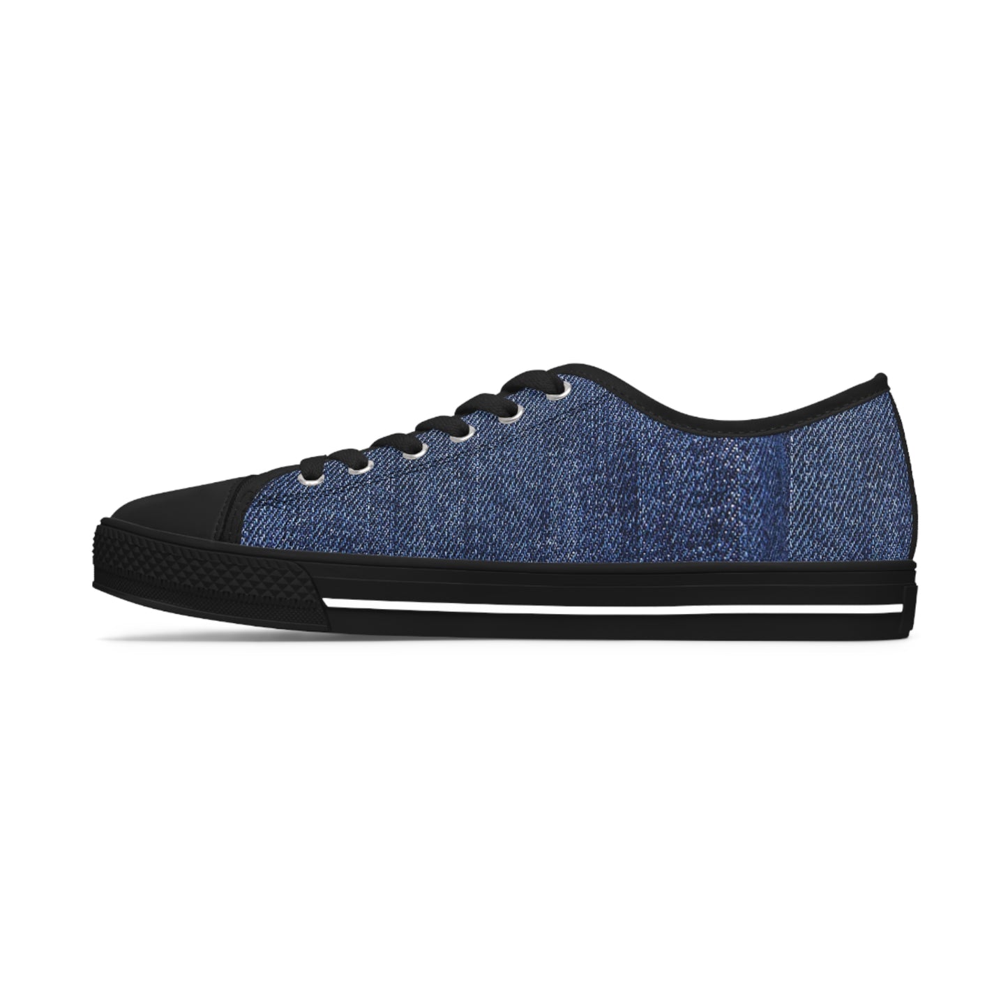 Blue Denim Style Women's Low Top Sneakers