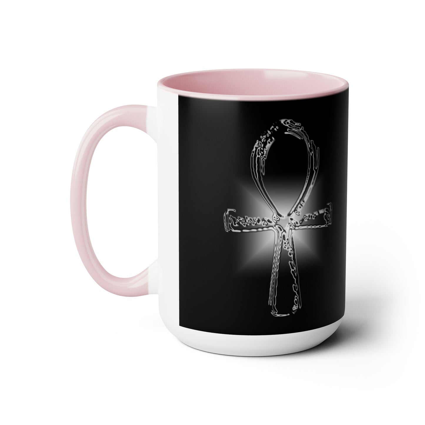 Glass ANKH Two-Tone Coffee Mugs, 15oz