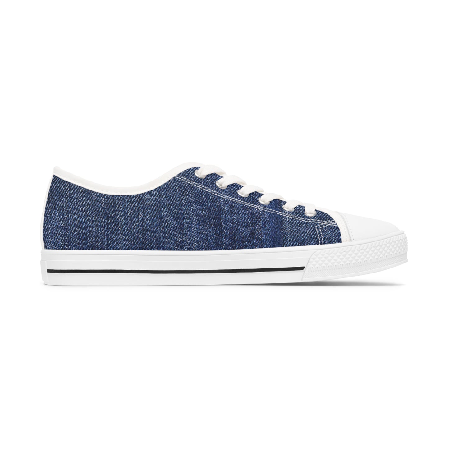 Blue Denim Style Women's Low Top Sneakers