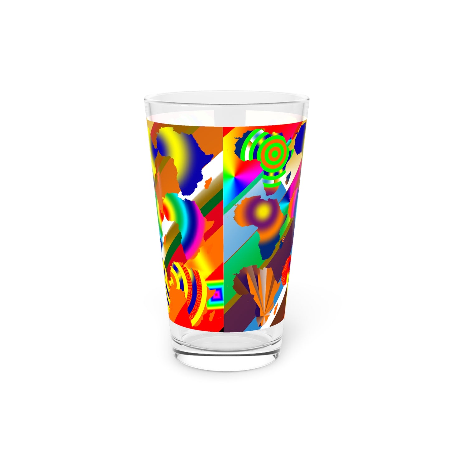 9 Africa's Collage  Pint Glass, 16oz