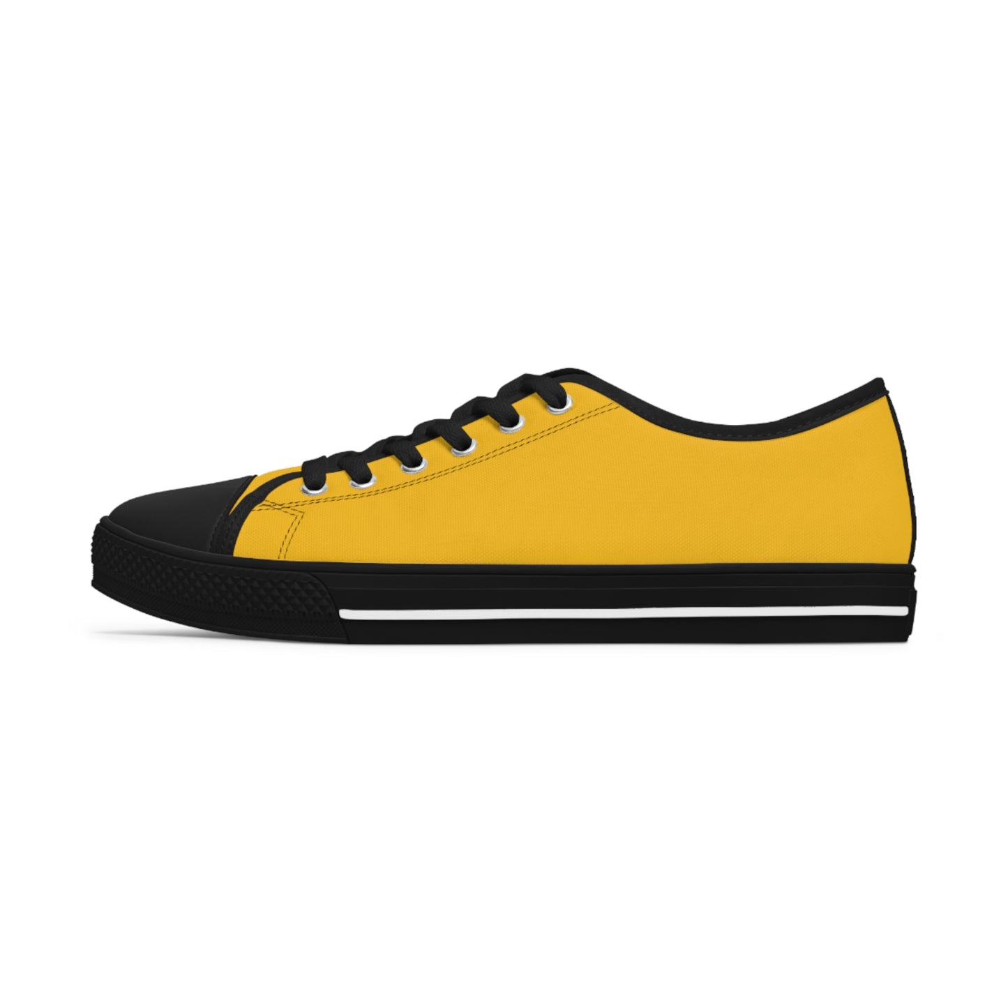 Queen Skull on Mustard    Women's Low Top Sneakers