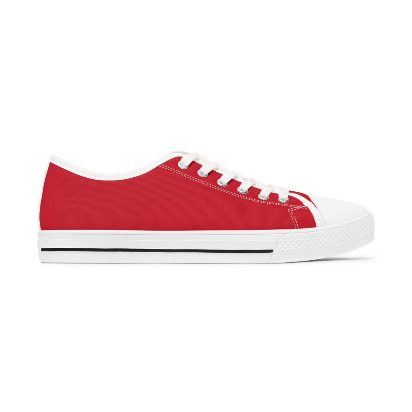 Queen Skull on Red    Women's Low Top Sneakers