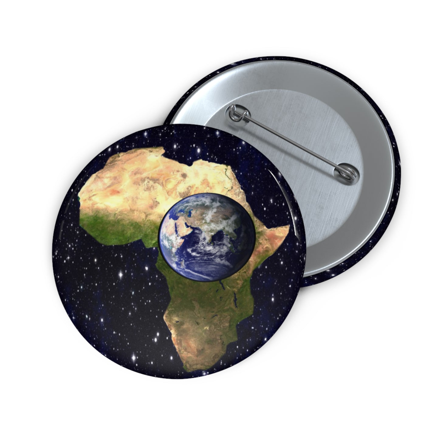 Earth In Africa Pin Buttons