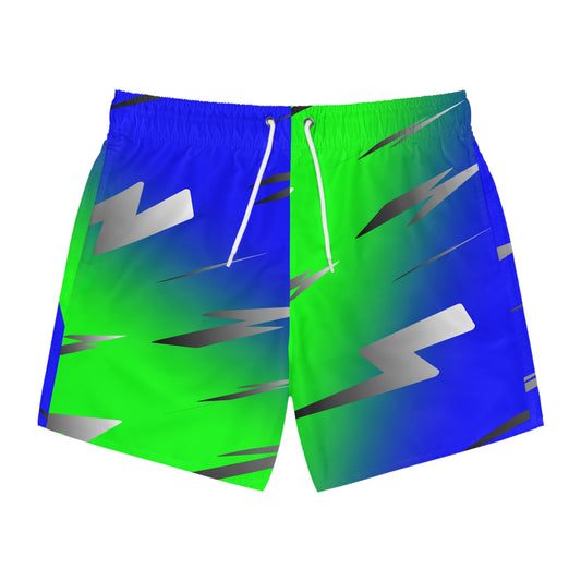 Silver Green  Swim Trunks (AOP)