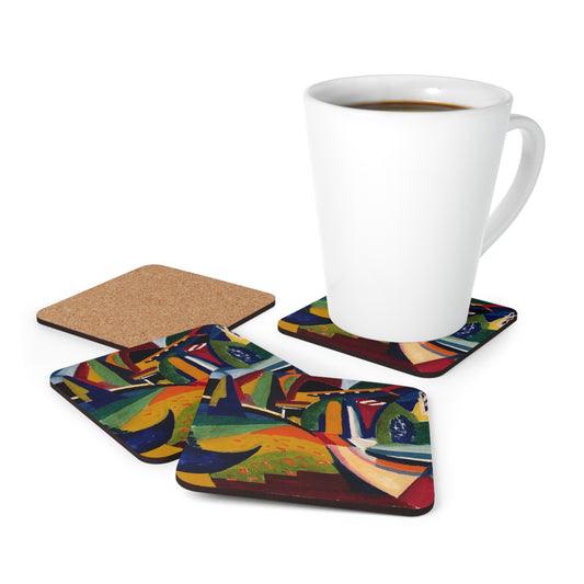 Gondola Corkwood Coaster Set