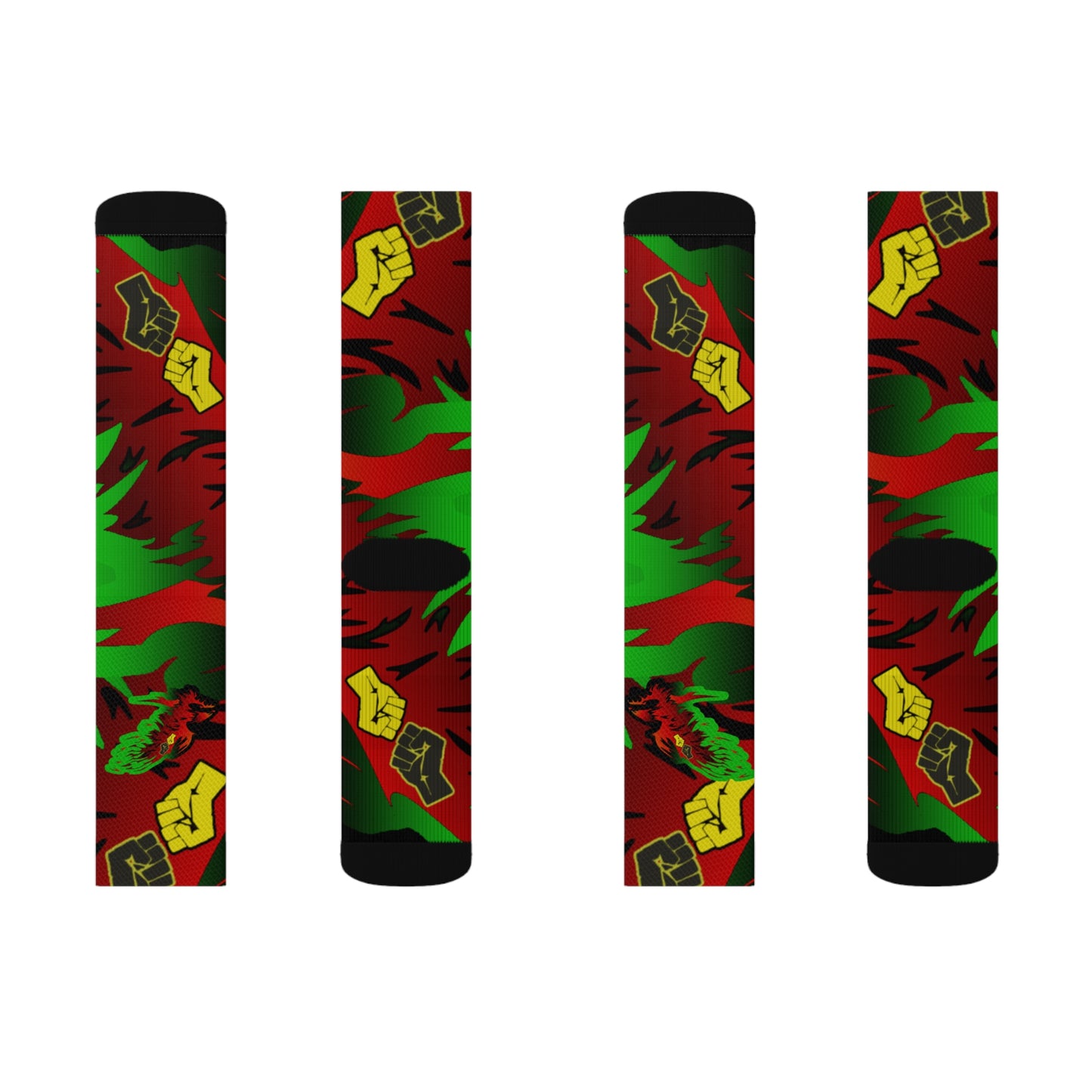 Afro Fire Bird     Sublimation Socks