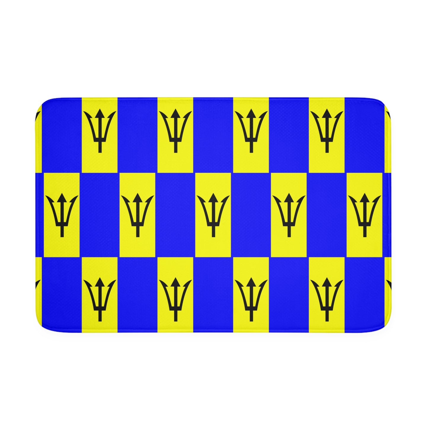 Barbados Flag Memory Foam Bath Mat