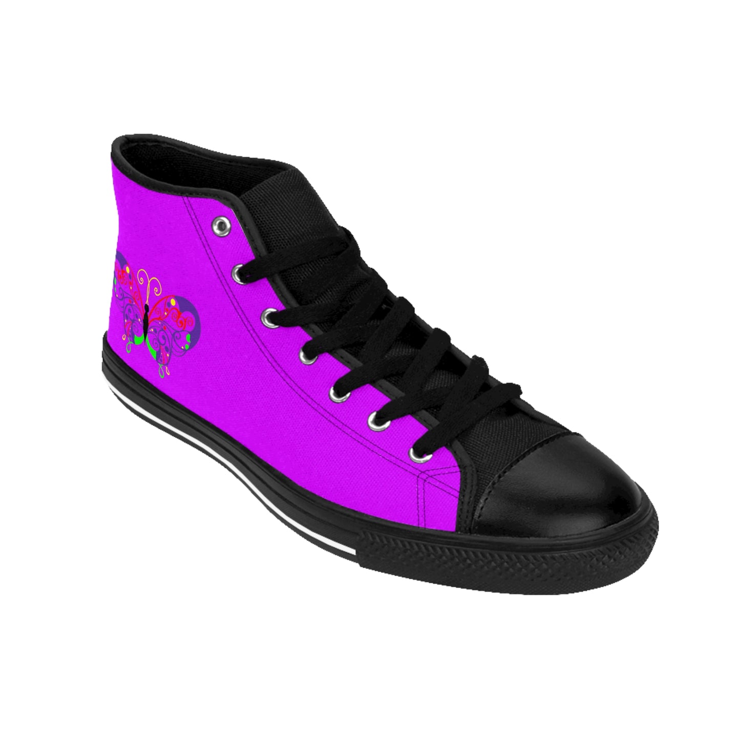 Purple Butterfly Women's Classic Sneakers