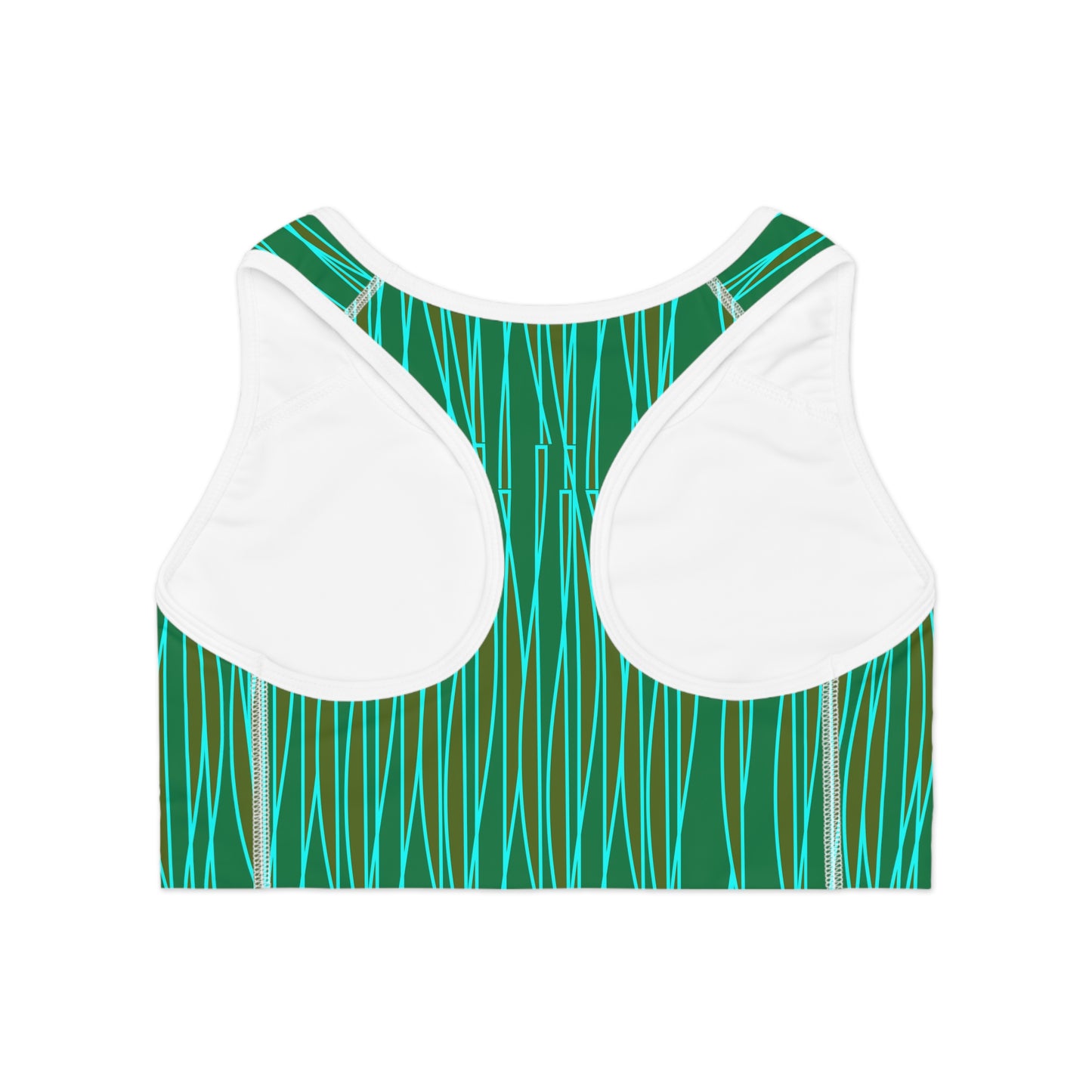 Light Ribbons  ( Green )  Sports Bra (AOP)