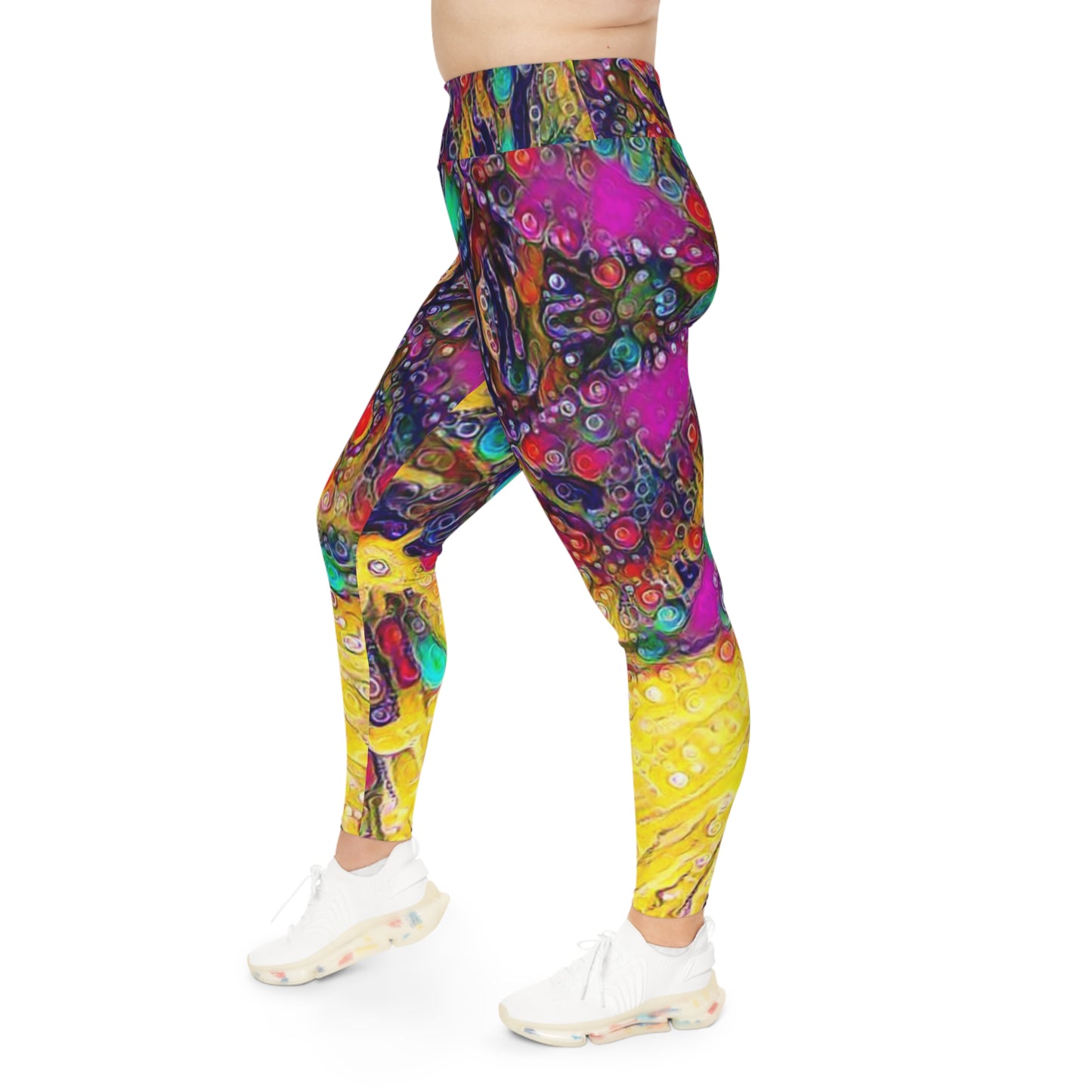 Yellow Sparks Plus Size Leggings