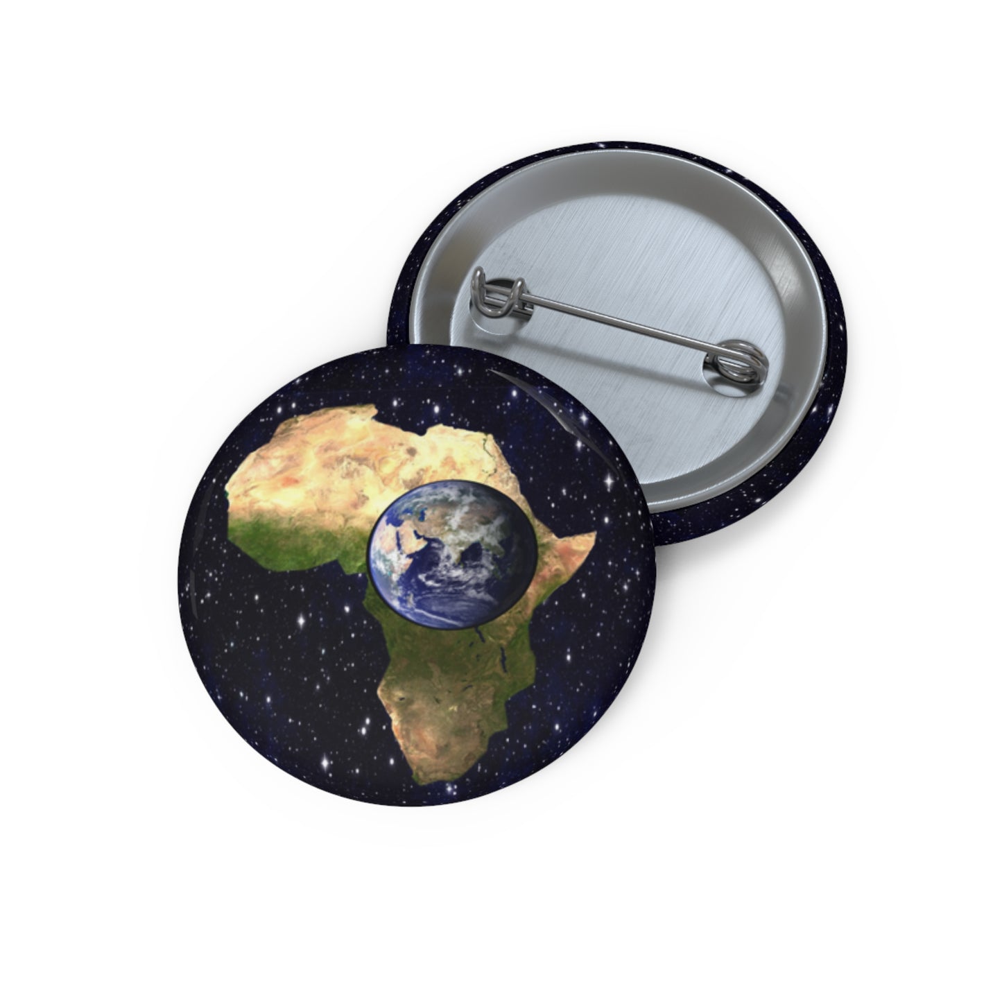 Earth In Africa Pin Buttons