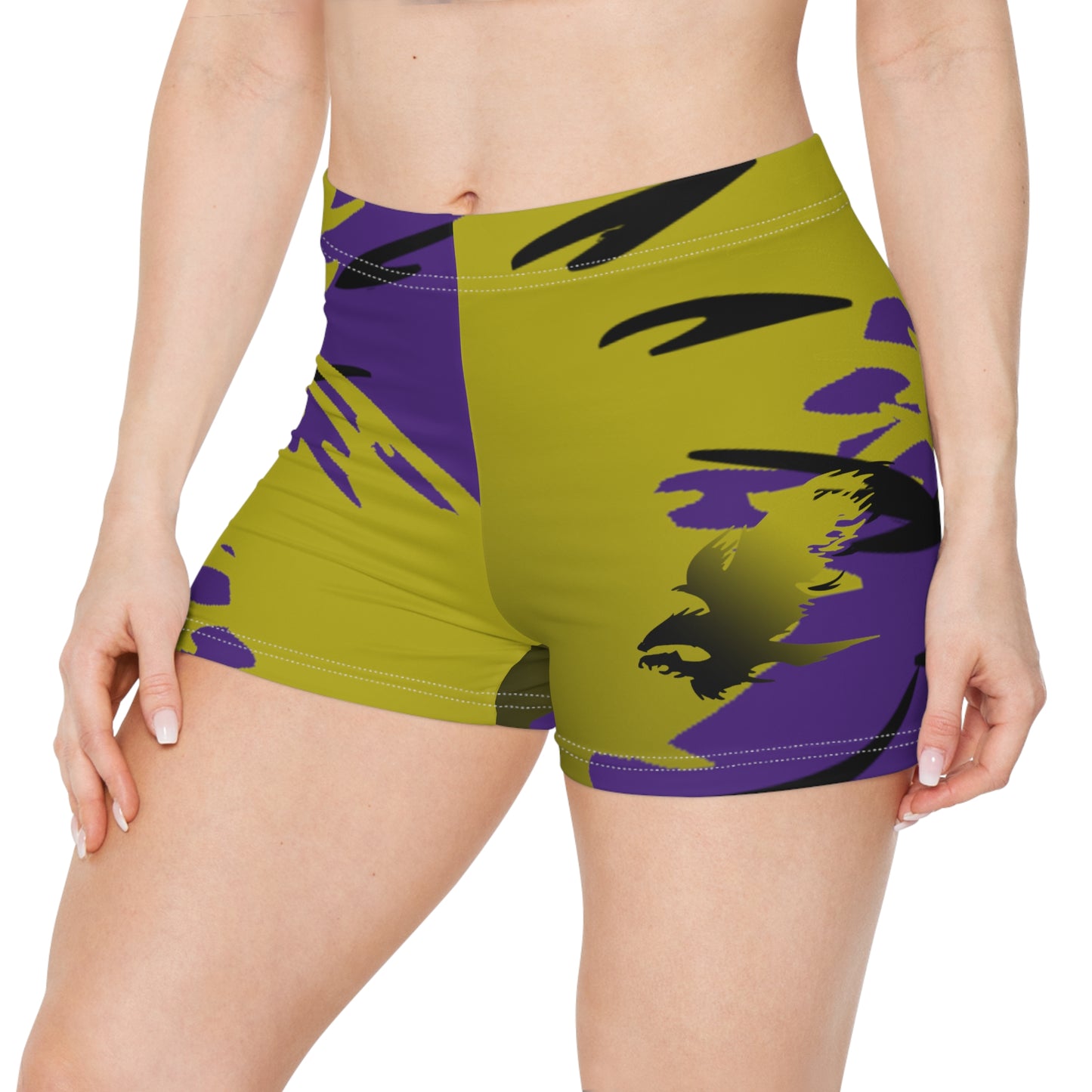 Golden Black Raptor Women's Shorts (AOP)